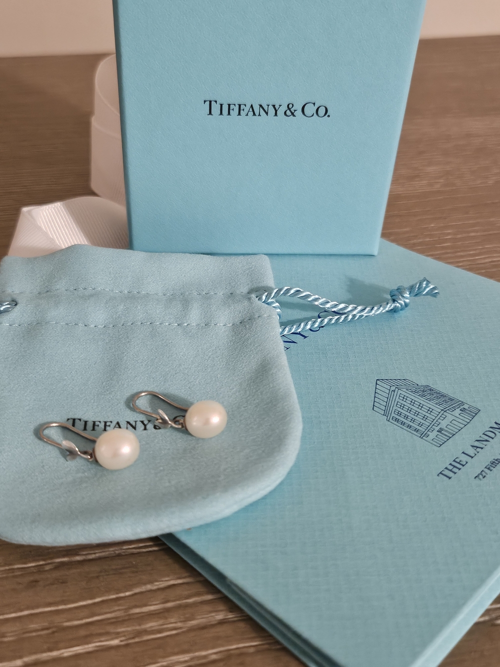 Tiffany & Co. Olive Pearl Drop Earrings